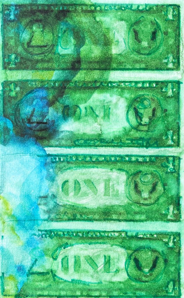 Dollars Green 01 American Watercolor