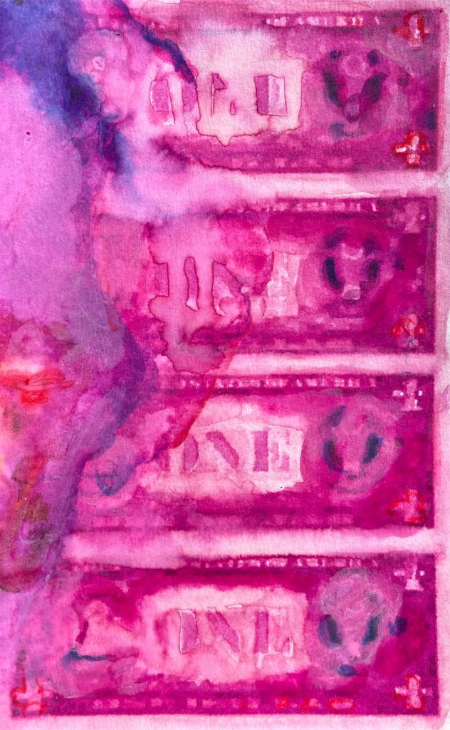 Dollars Purple 02 American Watercolor